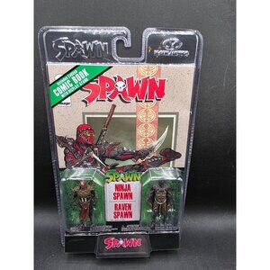 McFarlane Toys Spawn Figures Ninja & Raven With Comic
